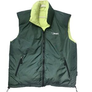 Vintage 90s Bears USA Green Duck Down puffer vest mens size XL